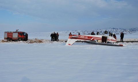 Ankara'da uçak düştü! 4