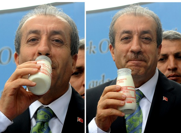 Bakan Eker çocuklarla süt içti 3