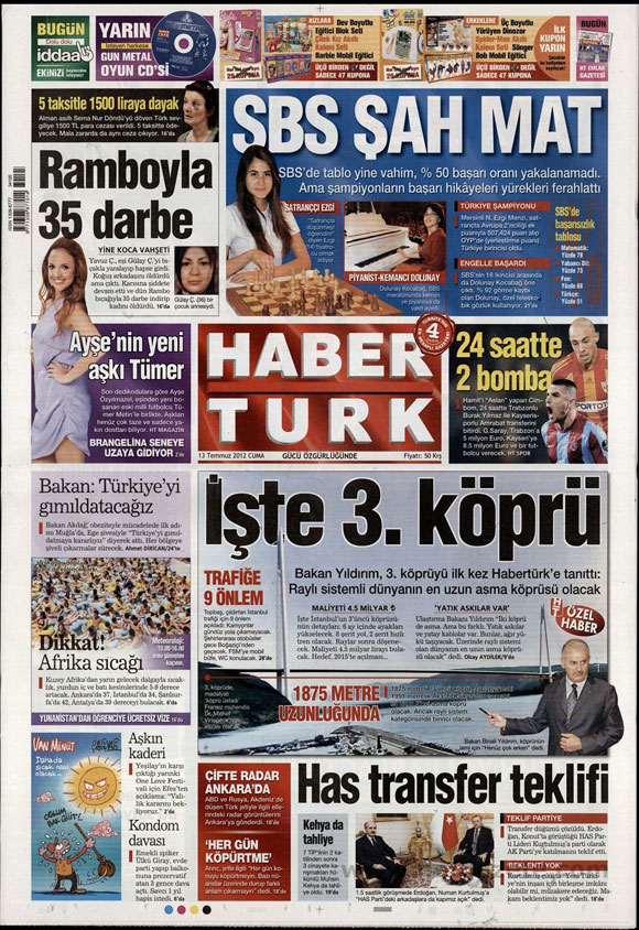 Günün en bomba gazete manşetleri 8