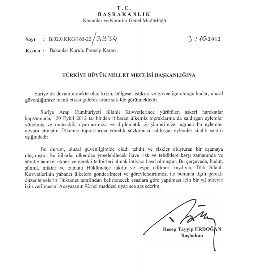İşte savaş tezkeresinin tam metni! 1