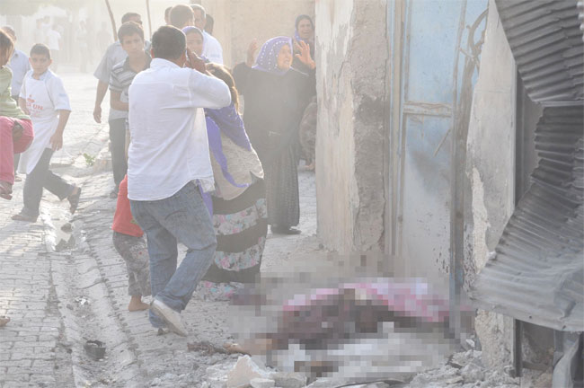 Bombanın düştüğü evin şok görüntüsü 12