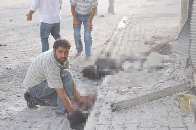 Bombanın düştüğü evin şok görüntüsü 4