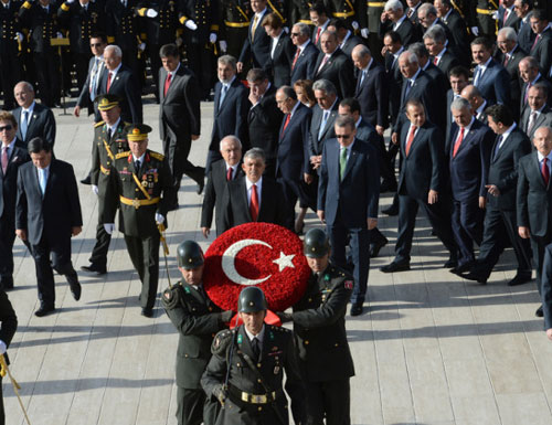 Devlet erkanı Anıtkabir'de! 14