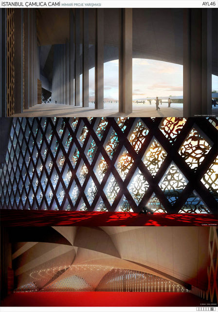 Çamlıca'ya yapılacak camii için açılan proje yarışmasına gönderilen 10