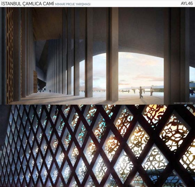 Çamlıca'ya yapılacak camii için açılan proje yarışmasına gönderilen 11
