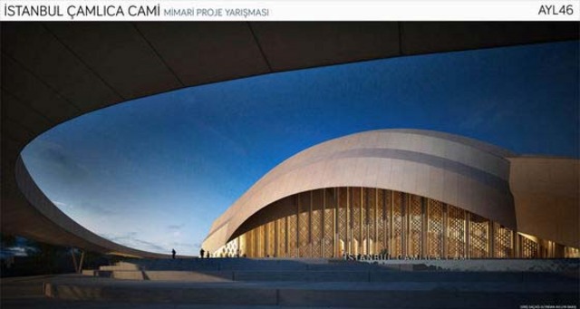 Çamlıca'ya yapılacak camii için açılan proje yarışmasına gönderilen 13