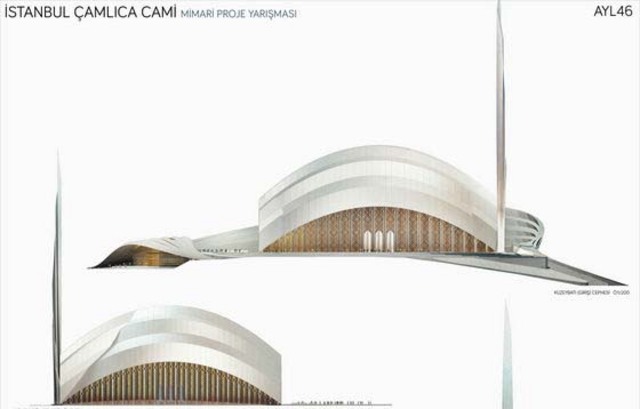 Çamlıca'ya yapılacak camii için açılan proje yarışmasına gönderilen 15