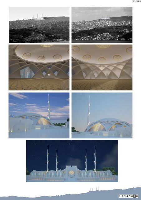 Çamlıca'ya yapılacak camii için açılan proje yarışmasına gönderilen 19