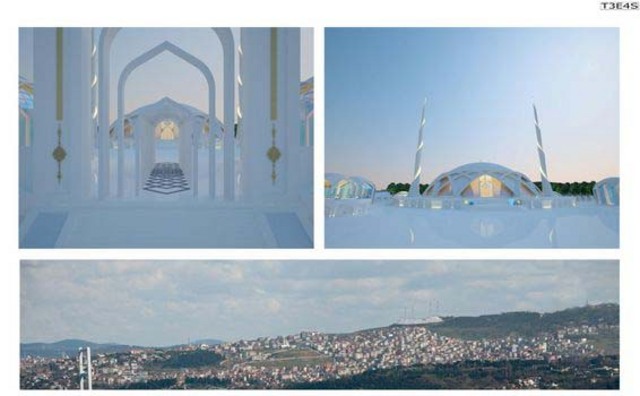 Çamlıca'ya yapılacak camii için açılan proje yarışmasına gönderilen 21