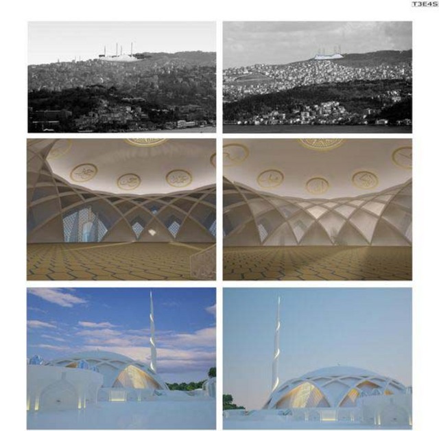 Çamlıca'ya yapılacak camii için açılan proje yarışmasına gönderilen 23