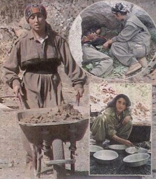 Kadın PKK'lıların içler acısı görüntüleri! 1