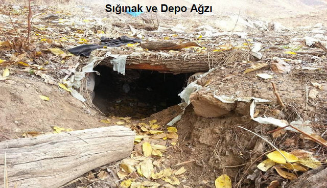 Mehmetçik, PKK'lıların sığınağını buldu ve imha etti. 6 odalı sığın 51