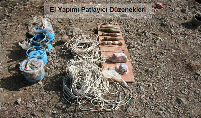 Mehmetçik, PKK'lıların sığınağını buldu ve imha etti. 6 odalı sığın 80