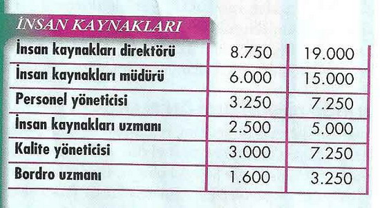 İşte özel sektörde 2011 maaşları! 9