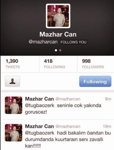 Tuğba Özerk'e tehdit 7