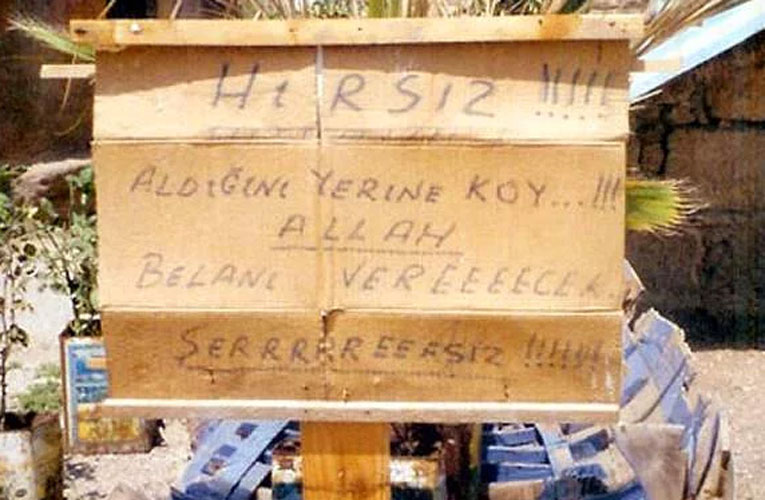 Yurdum insanınından hırsızlara mesaj 11