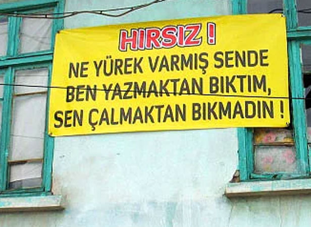 Yurdum insanınından hırsızlara mesaj 15