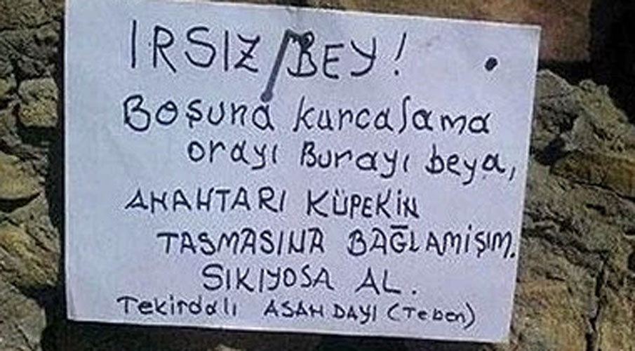 Yurdum insanınından hırsızlara mesaj 4