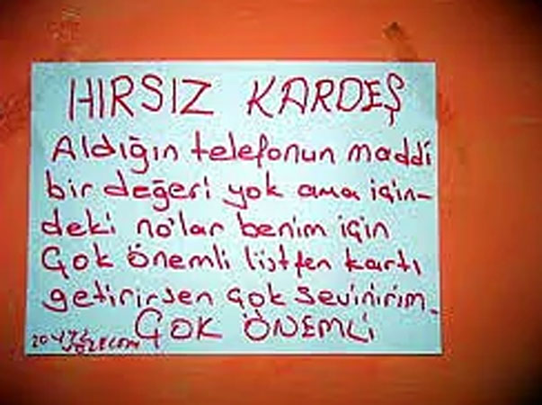 Yurdum insanınından hırsızlara mesaj 5