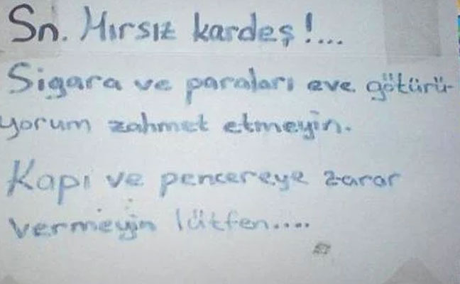 Yurdum insanınından hırsızlara mesaj 9