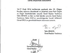 CHP'de Kurultay İçin Görevlendirilme Yapıldı