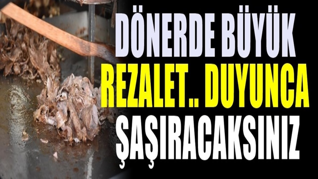 Döner diye yedirdiklerine bakın. İçine koydukları şeye bakın.. Yazıklar olsun