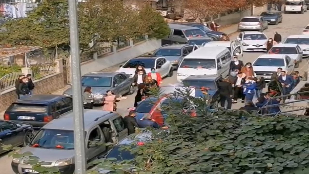 Bursa'da büyük sorumsuzluk! Salgına rağmen davullu zurnalı gelin alma eğlencesi