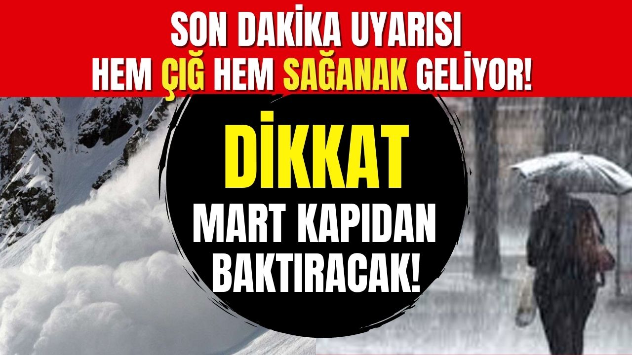 Meteoroloji son dakika açıklaması yaptı ve sağanak yağış ve çığ beklenen bölgeler konusunda uyardı