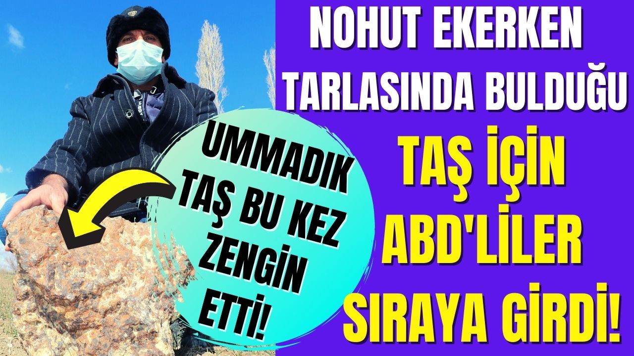 Çorumlu çiftçinin tarlada bulduğu taş ülkenin en büyüklerinden biri çıktı Amerikalılar almak için sıraya girdi
