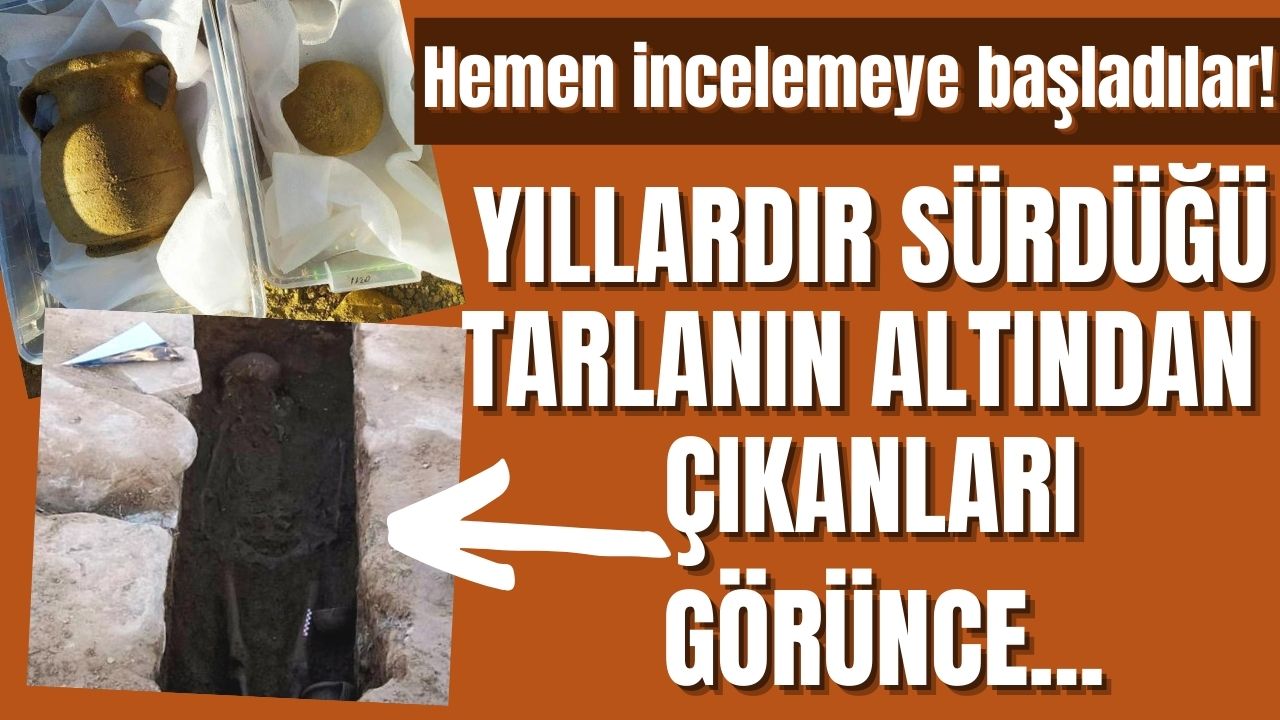 Traktör taşa takıldı sandı jandarmayı aradı ekipler inceleyince gerçek ortaya çıktı tarlasının altında tarih..