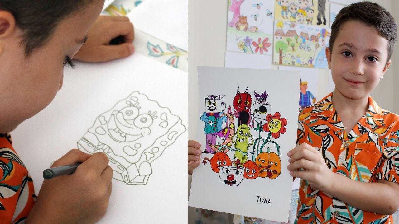 3 yaşından beri izlediği çizgi filmlerdeki tüm karakterleri çizebilen doğuştan yetenekli çocuğa teklif yağıyor