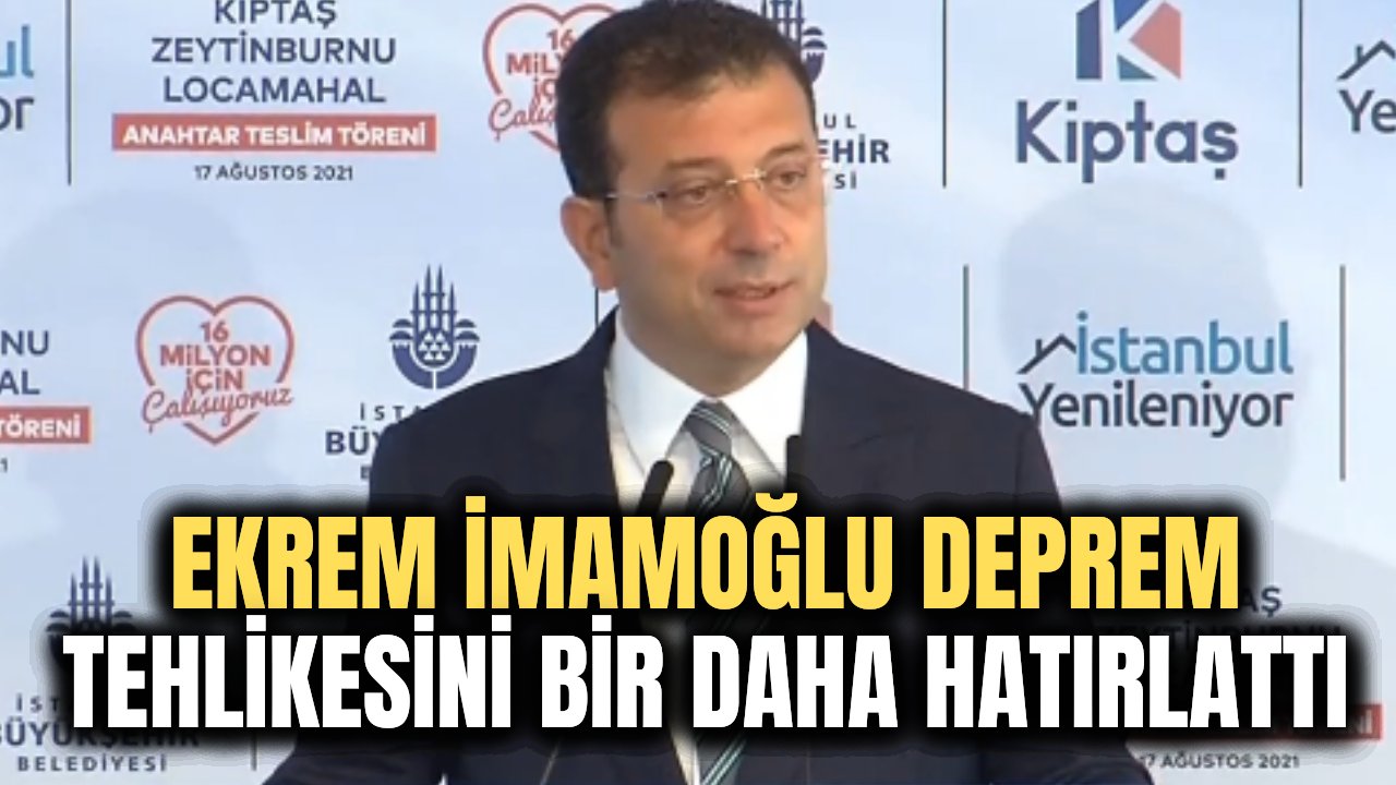 Ekrem İmamoğlu'ndan korkutan sözler! "Depreme karşı her 3 binadan 1'i dayanıksız"