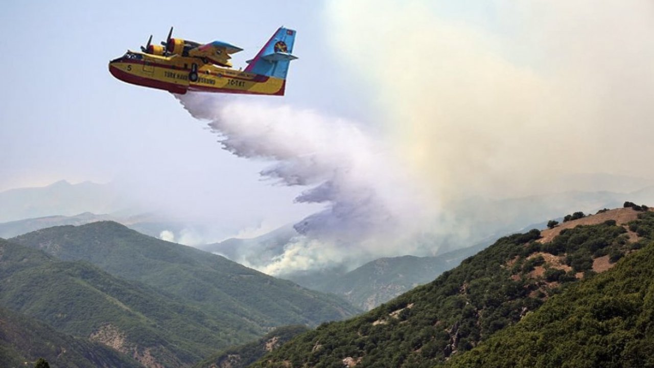 AK Partili İl Başkanı, yangın söndürme uçağı sonradan eklenmiş fotoğrafı paylaşınca tepki çekti!