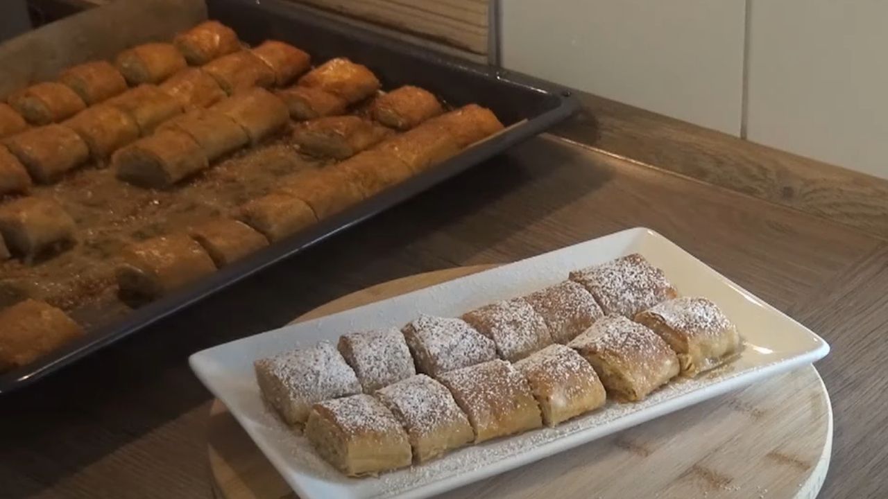 hazır yufkadan nefis tahinli cevizli kuru baklava tarifi