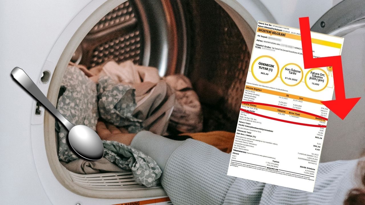 Çamaşır makinesine her yıkamada 1 kaşık dolusu ekleyin, elektrik faturanız en az 50 lira düşsün!
