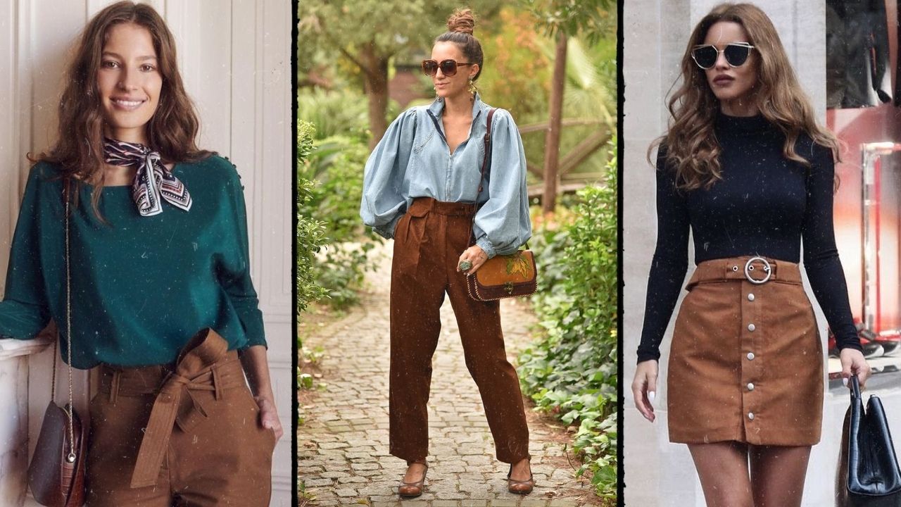 Sonbaharın gözde renkleri kahverengi ve taba rengi için son moda kombin önerileri
