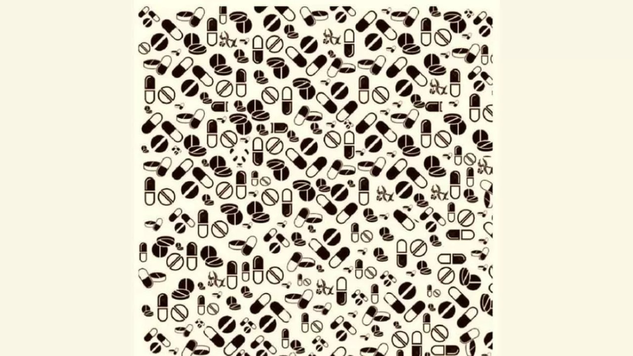 Kendini kanıtla: 12 saniye içinde hapların arasındaki pandayı bulabilir misin? Beyni iyi çalışan hemen çözüyor