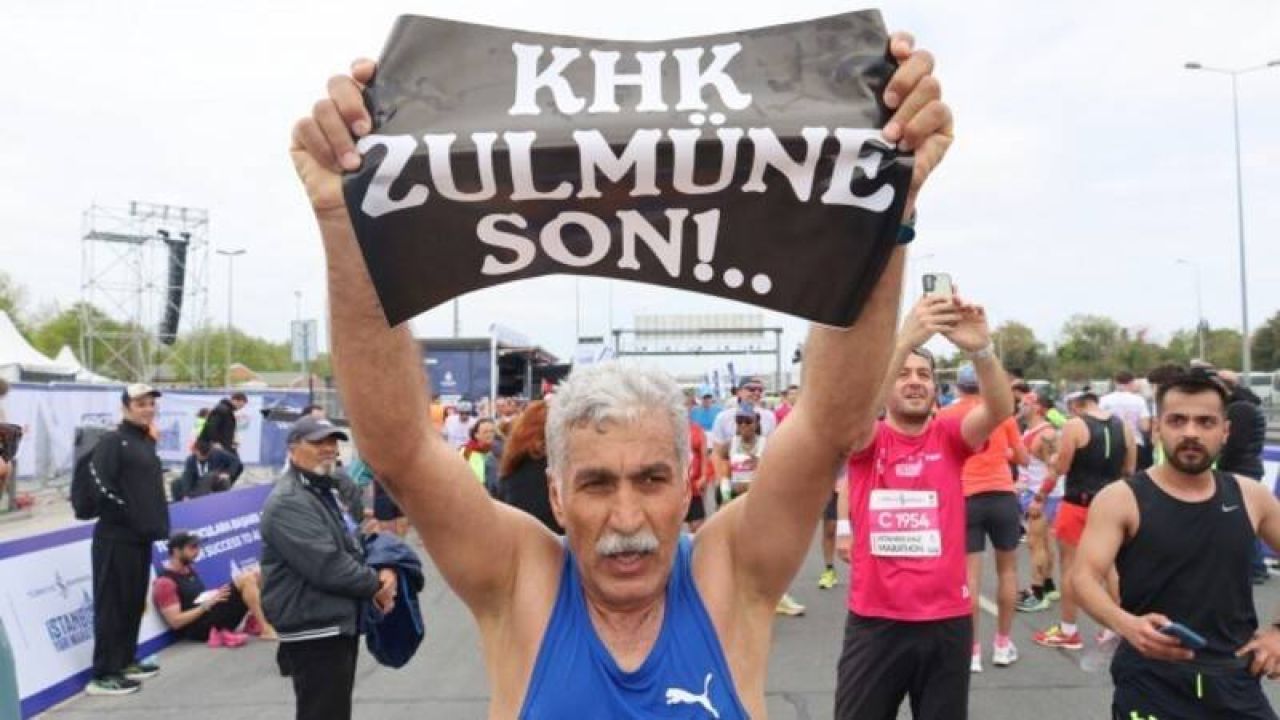 İstanbul Maratonu'nda Khk Protestosu: "Khk Zulmüne Son!"
