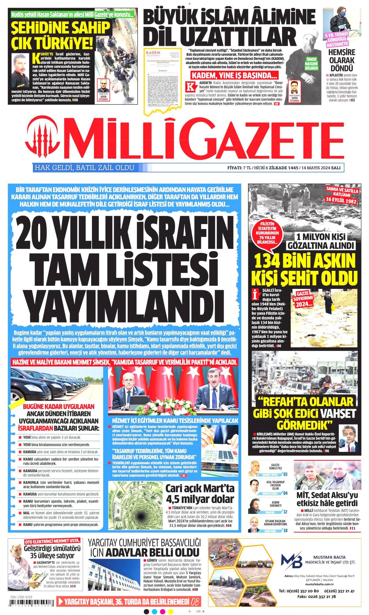 Milli Gazete Газета
