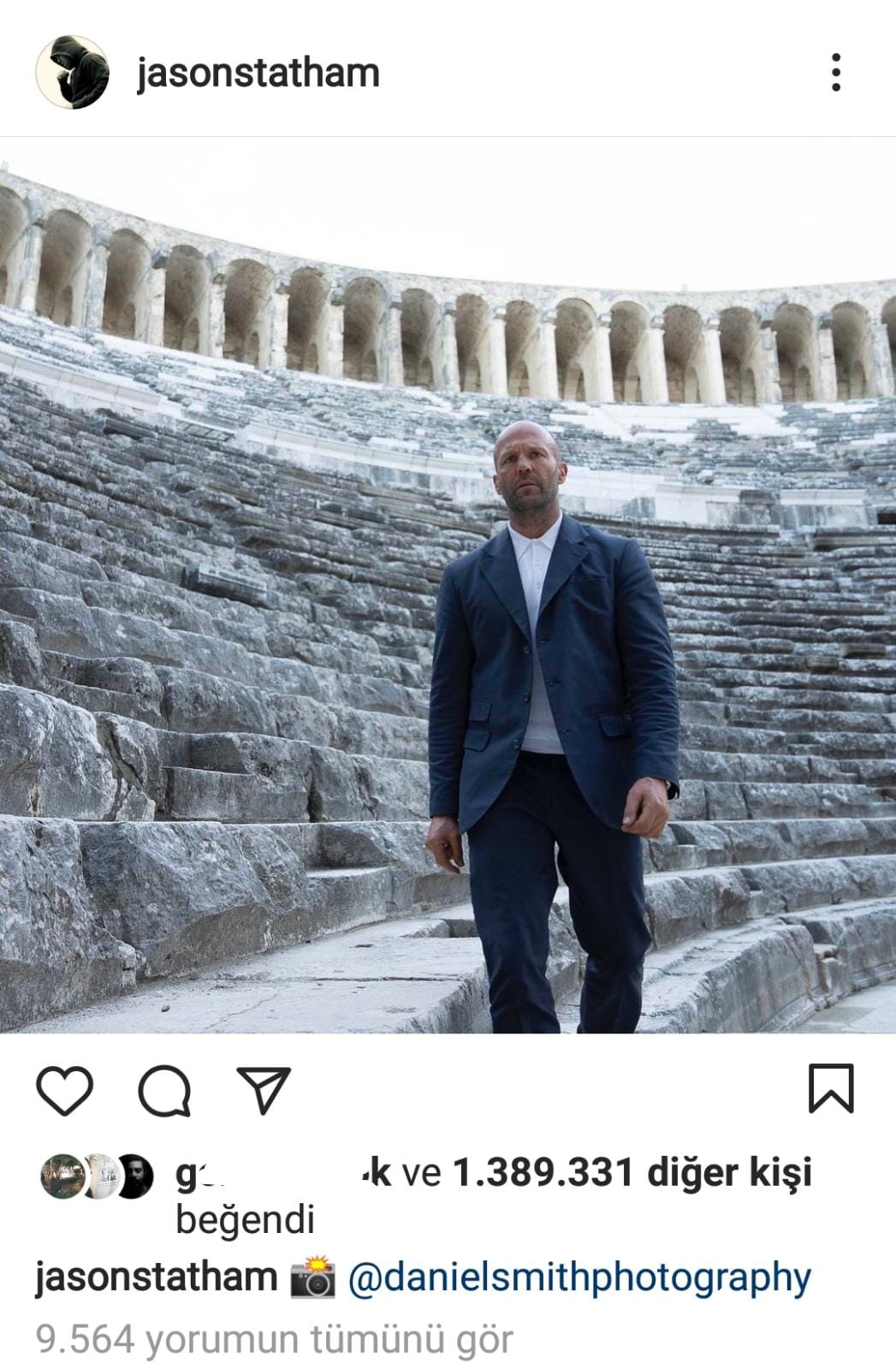 Ezgi Mola Antalya�dan fotoğraf paylaşan Hollywood starı Jason Statham�a